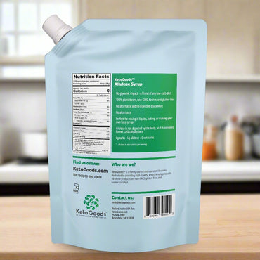 KG-AL-L-2.5 KetoGoods Allulose Syrup zero calorie sweetener back of packaging #KG-AL-L-2.5