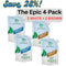4-Pack of Monkfruit & Allulose Granules (2 White + 2 Brown)