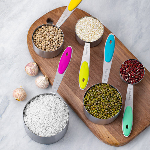 Colored Stainless Steel Measuring Cup Set