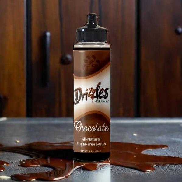 ketogoods drizzles chocolate flavored allulose front #KG-DZ-CH-16