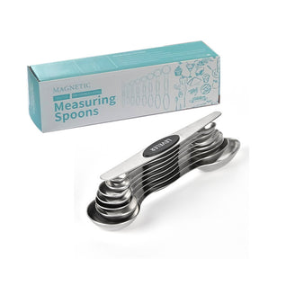 Magnetic Measuring Spoon Set - 1/8 Tsp thru Tablespoon - Including Leveler